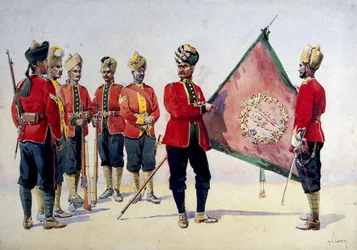 Soldaten der Carnatic-Infanterie, Illustration für 